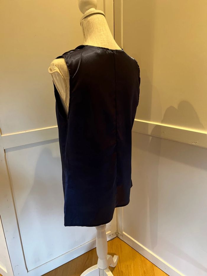 Haut  femme  satin bleu xxl  (42/44) - photo numéro 4