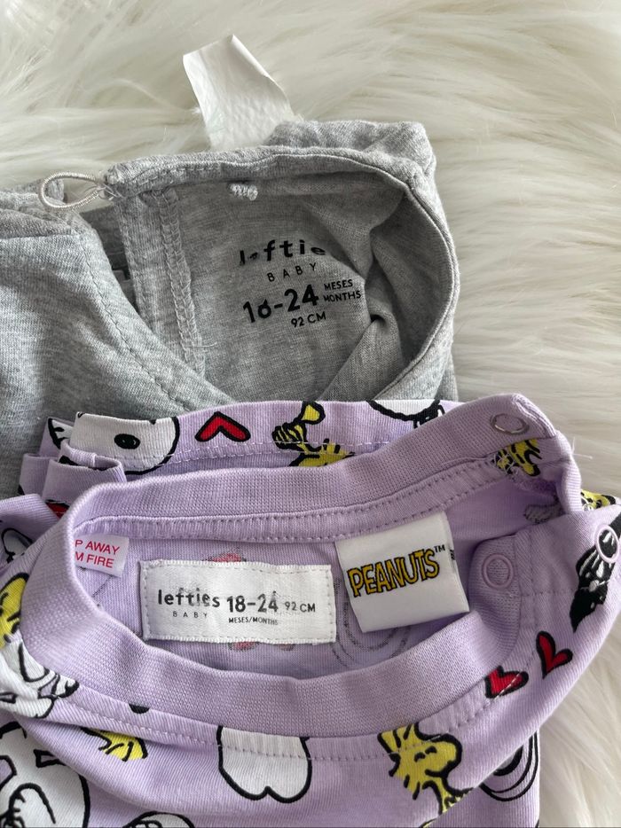 Lot de 2 t-shirt manches longues pour bébé fille 18-24mois Lefties - photo numéro 2