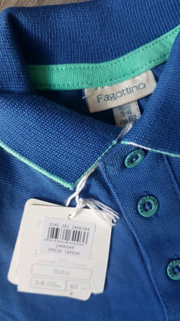 Polo neuf 3/6 mois Garçon fagottino - photo numéro 2