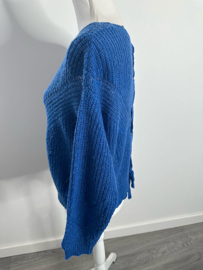 Pull en maille bleu roi lien dans le dos Ichi T34 XS - photo numéro 5