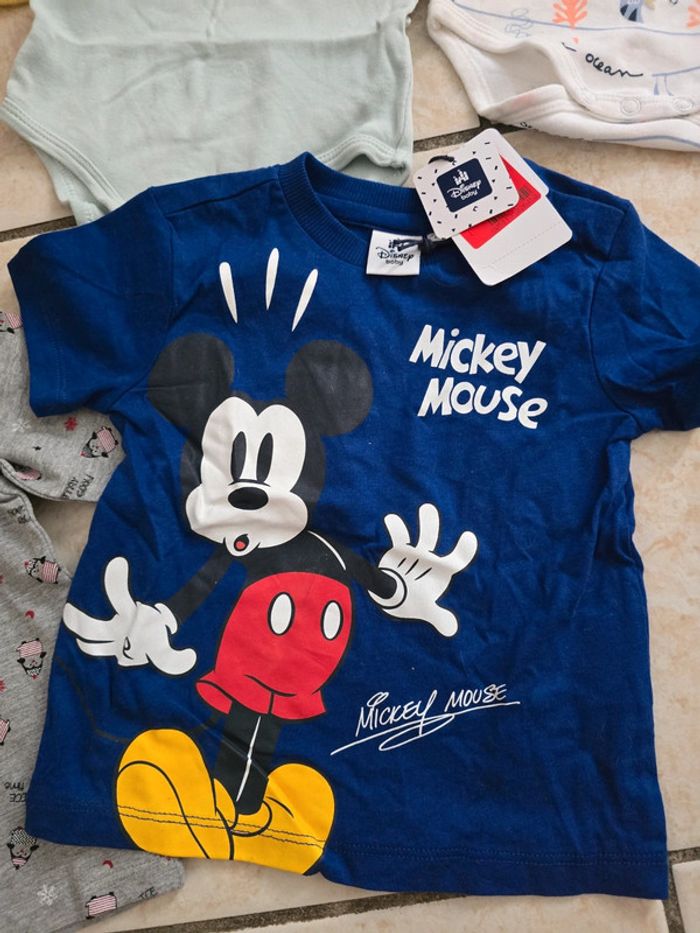 Lot 9 mois vêtements bodys t-shirts - photo numéro 4