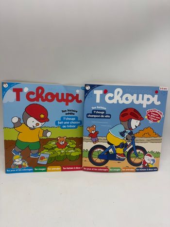 Lot de 2 livres d'activités Magazines T'choupi histoire jeux Neuf