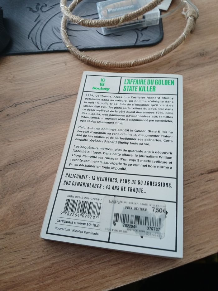 LIVRE L AFFAIRE DU GOLDEN STATE KILLER DE WILLIAM THORP - photo numéro 2