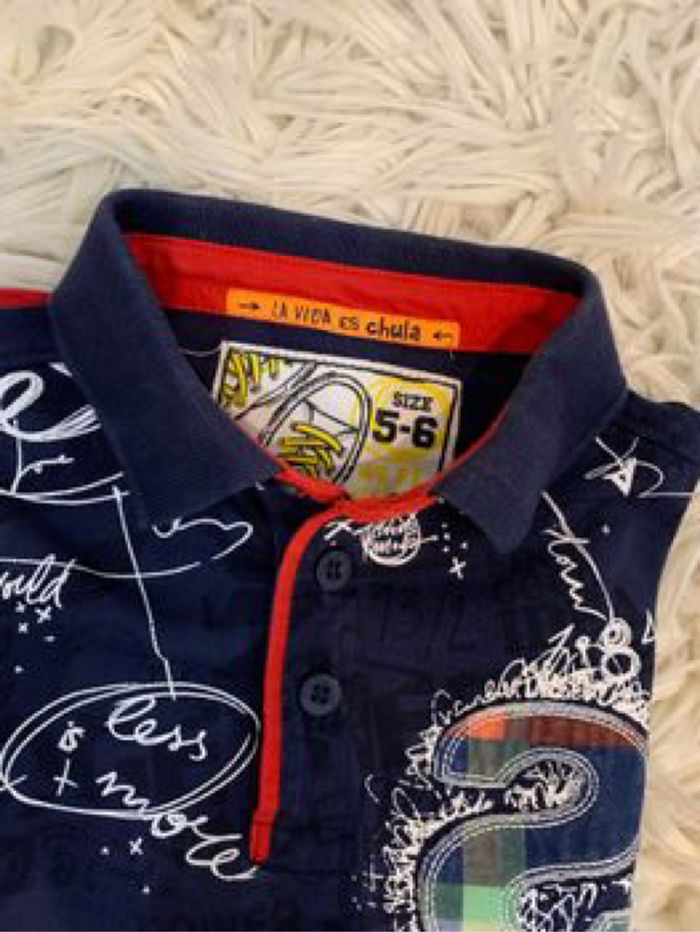 Polo Desigual bleu marine et autres couleurs - photo numéro 6