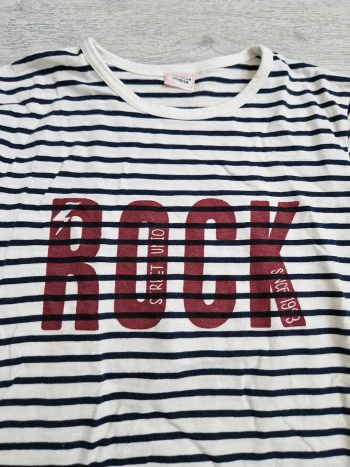 Tee-shirt manches longues marinière Tape à l'œil 12 ans - photo numéro 2