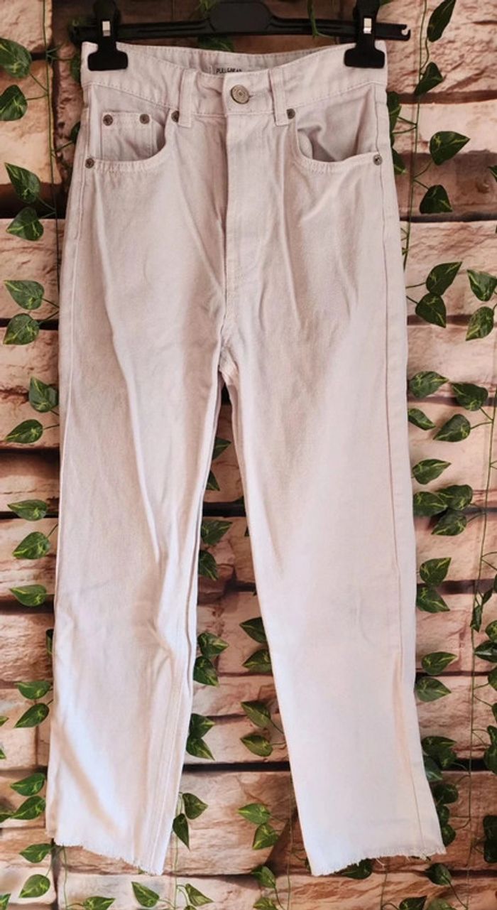 🌸Jeans Droit Blanc Pull&Bear Taille 32 🌸 - photo numéro 2