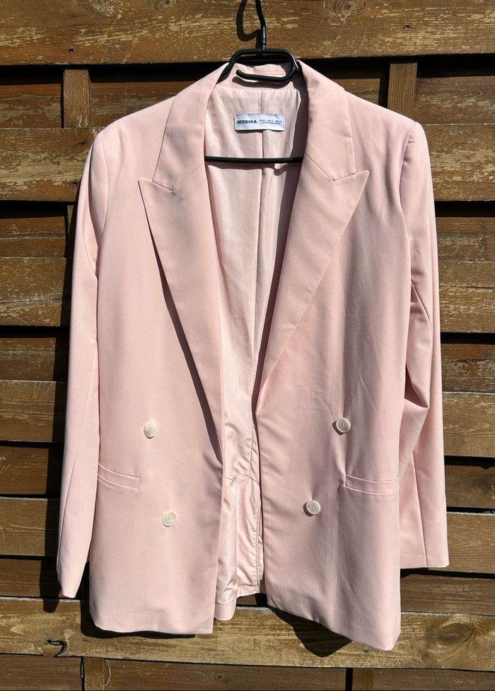 Blazer rose pâle