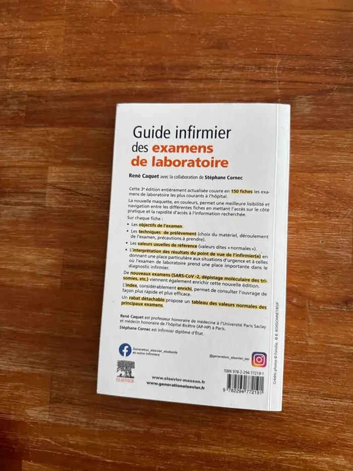 Livre guide infirmier des examens de laboratoire - photo numéro 3