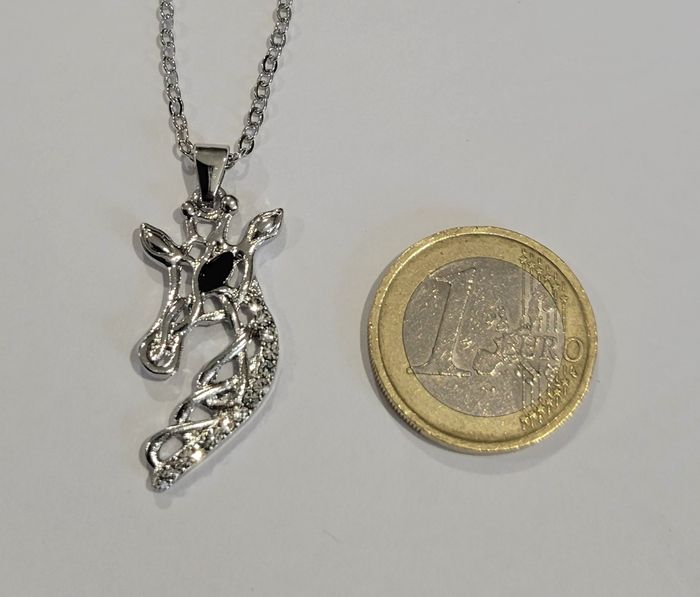 COLLIER GIRAFE ARGENTEE ! NEUF ! - photo numéro 3
