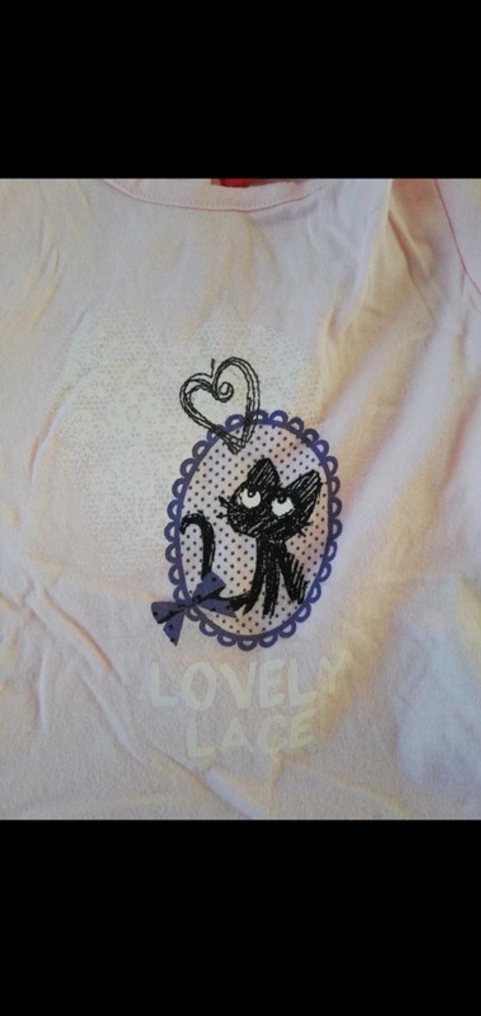 Robe rose manches courtes chat 12 mois tissaia - photo numéro 3