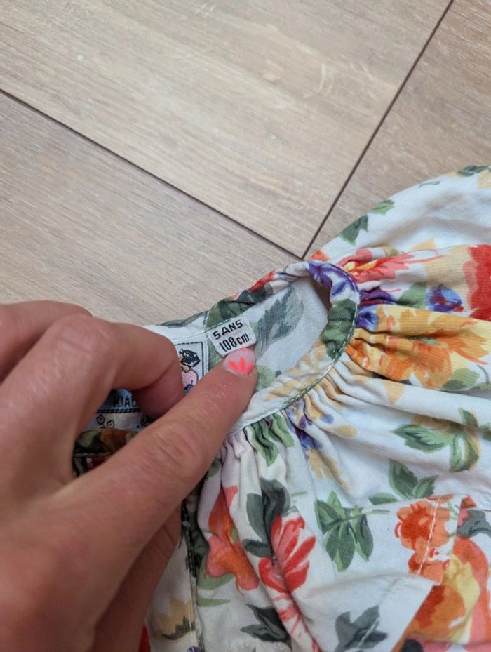 Magnifique robe vintage fleurie à volants 5 ans - photo numéro 9