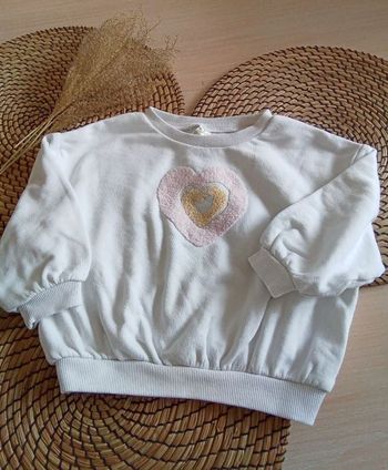 Sweat blanc forme ample avec impression en relief Orchestra taille 23 mois