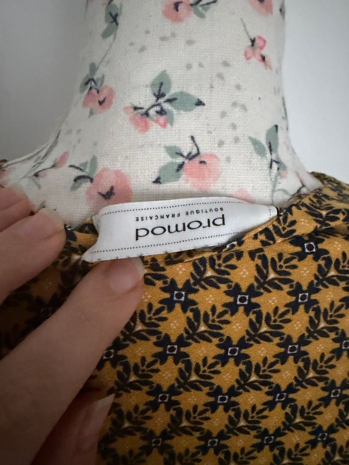 Robe jaune à motifs Promod taille 40 ou L - photo numéro 5