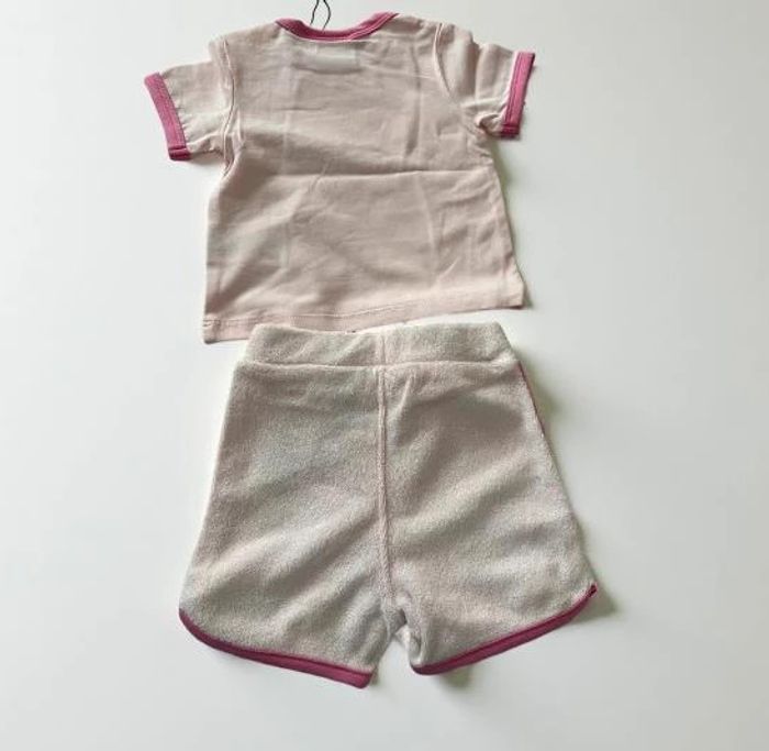 Ensemble t-shirt et short pour bébé fille 1 mois BOSS - photo numéro 4