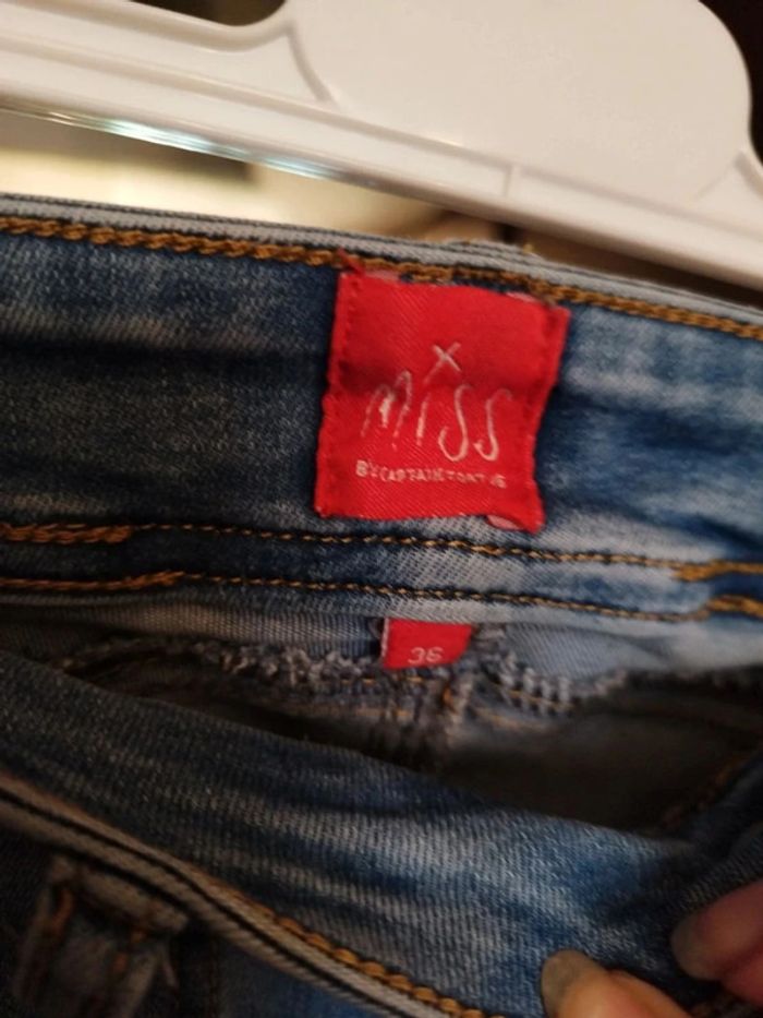 Jeans bleu clair skinny droit y2k vintage S/36 - photo numéro 6