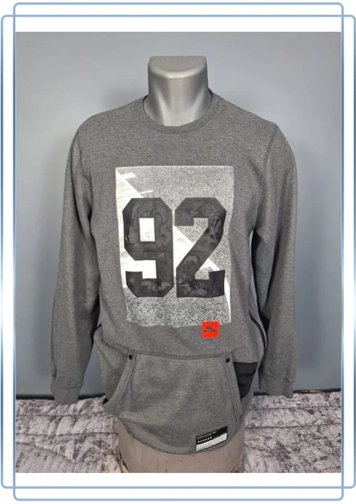 Sweat a col rond / Crewneck nike gris homme / floqué taille S