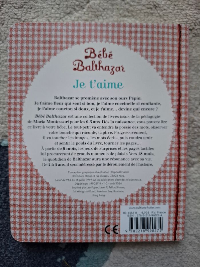 Livre Bébé Balthazar Je t’aime - photo numéro 2