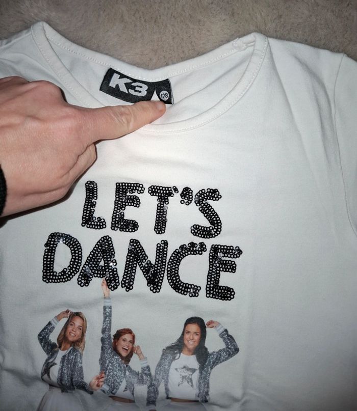 T shirt manche longue Blanc K3 Jbc 8 ans - photo numéro 3
