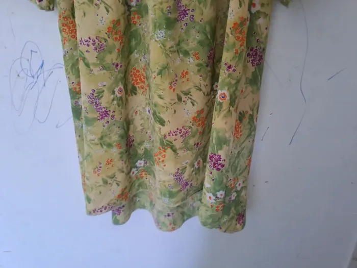Robe courte / Tunique verte floral Taille Unique - photo numéro 10