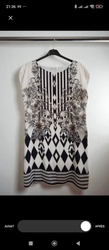 Robe noire & blanche Promod taille M