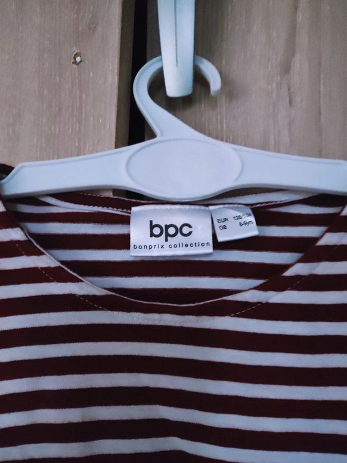 Sweatshirt marinière rouge & blanc 8 ans Bpc - photo numéro 3