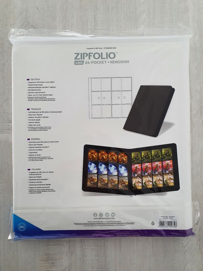 Portfolio Ultimate Guard Zipfolio Xenoskin 480 Blanc - photo numéro 2