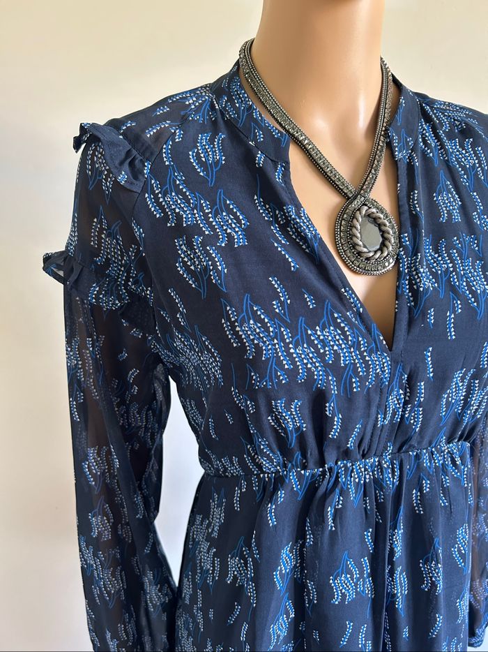 Robe bleue à manches longues An’ge taille 1 jamais portée - photo numéro 4