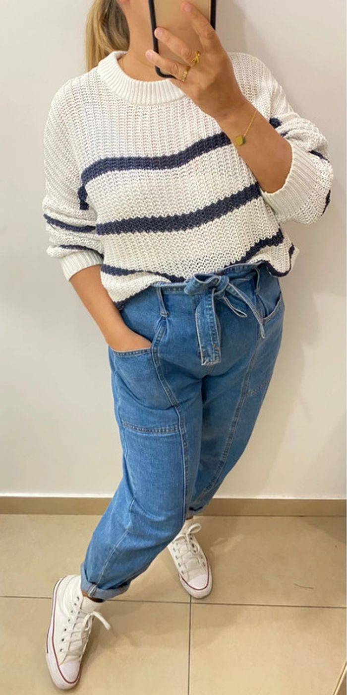 Superbe Pull Bicolore Taille M - photo numéro 5