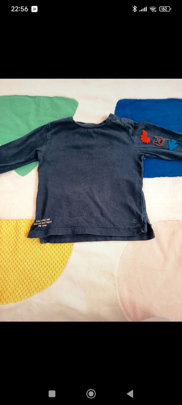 Lot T-shirts manches longues taille 12 mois - photo numéro 5