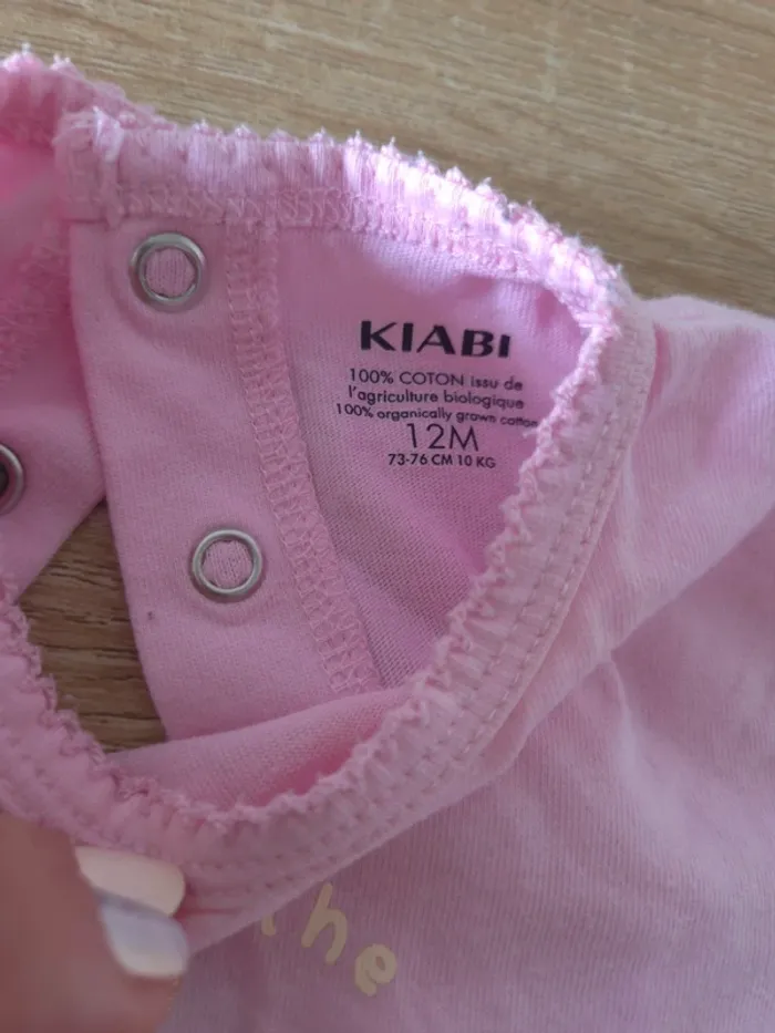 Pyjama coton rose 12 mois - photo numéro 4
