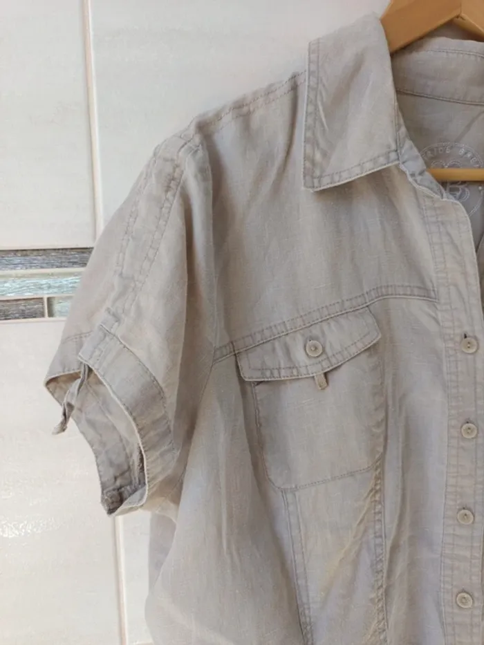Chemise Patrice Breal t.46 100% lin - photo numéro 2