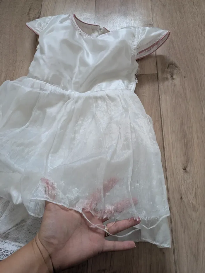 Robe de cérémonie chic blanche dentelle 2-3 ans - photo numéro 12