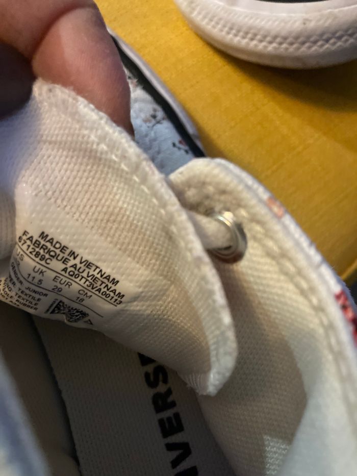 Converse fille p29/30 blanche avec motifs coccinelle - photo numéro 5