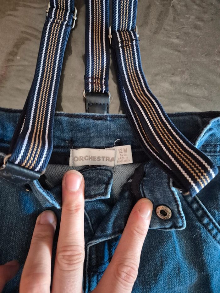 Pantalon jeans avec bretelle amovible - photo numéro 2