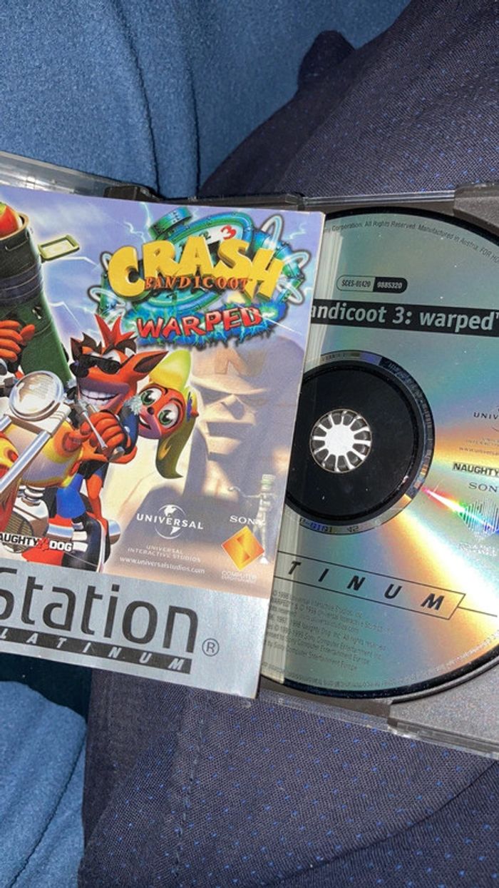 Crash Bandicoot Warped Jeu PS1 Platinum Sony - photo numéro 2