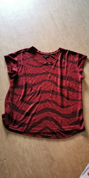 Tee shirt zèbre noir et rouge