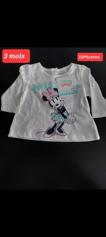 T-shirt Minnie fille 3 mois 