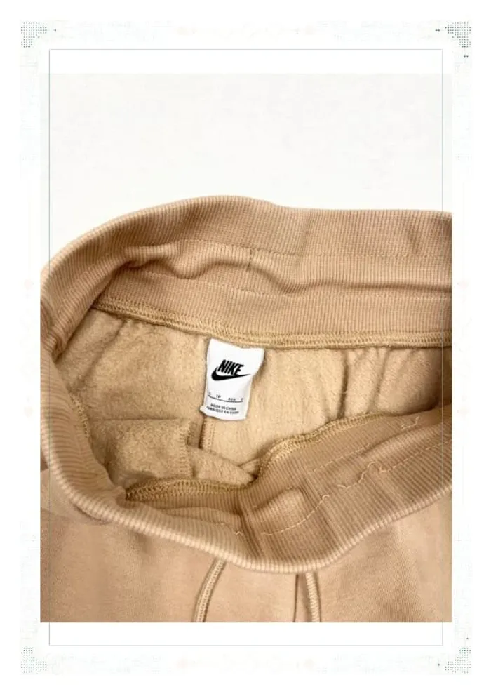 Nike jogging taille haute beige femme taille XS coton - photo numéro 5