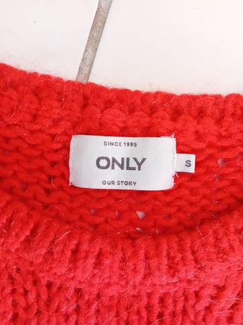pull maille rouge ONLY état neuf