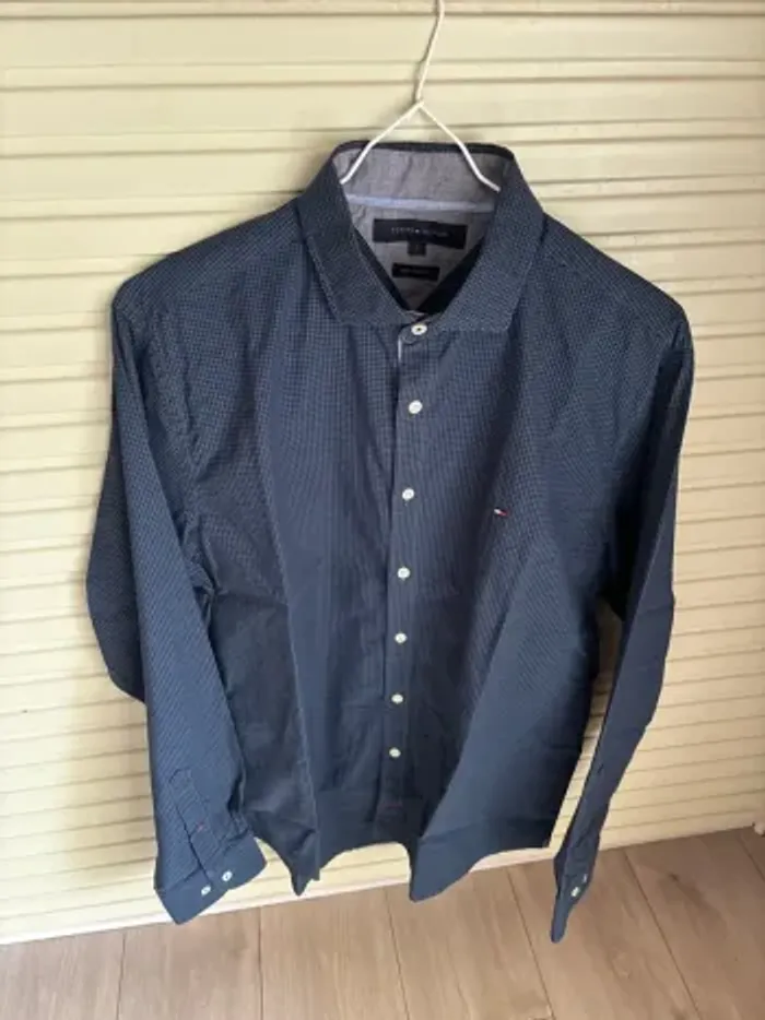 Tommy Hilfiger chemise neuve à carreaux bleu - photo numéro 6