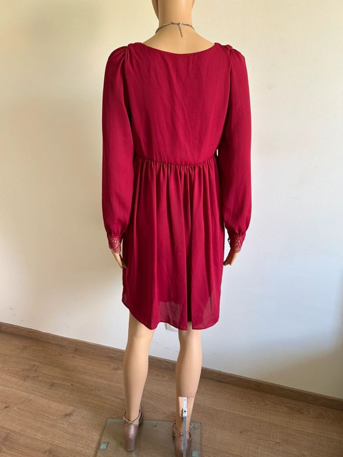 Robe bordeaux à manches longues Naf Naf taille 36 jamais portée - photo numéro 9