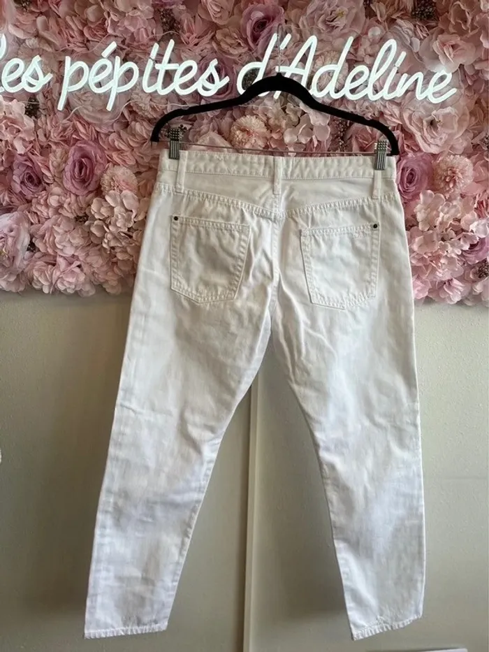 Jean blanc taille haute coupe droite modèle « Robby » taille 38/40 (28) - Lab Dip Paris - photo numéro 7