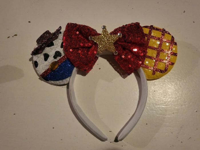 Serre tête oreille ears style Disney Woody Jessie Toy Story a paillettes - photo numéro 2