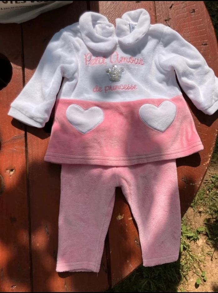 Ensemble tunique + legging hiver fille - 3 mois