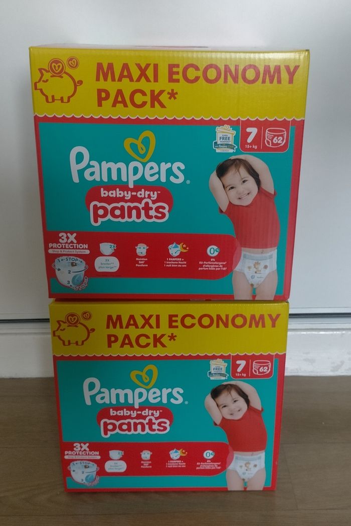 Lot couches Pampers baby dry pants taille 7/124 couches