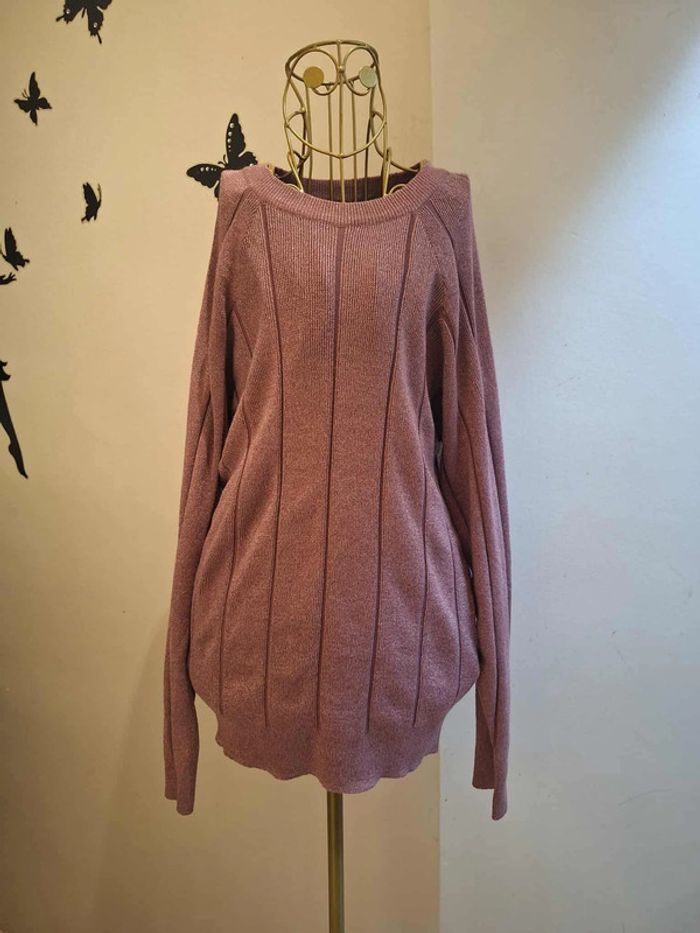 Pull rose & mailles scintillantes- Sweewe