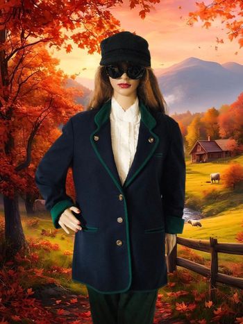 🇦🇹Blazer vintage pure laine vierge autrichien Trachten Tyrol wool blazer🇦🇹