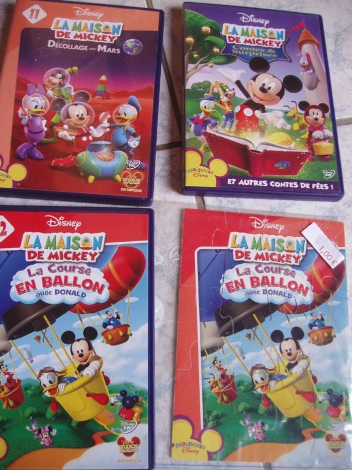 Lot 3 DVD et 1 puzzle Mickey