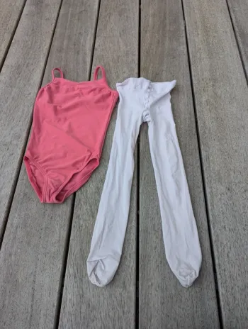 Ensemble Justaucorps de danse et collant 4 ans domyos