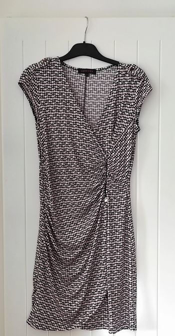 Robe cache-cœur femme S manches courtes à pois – Très bon état